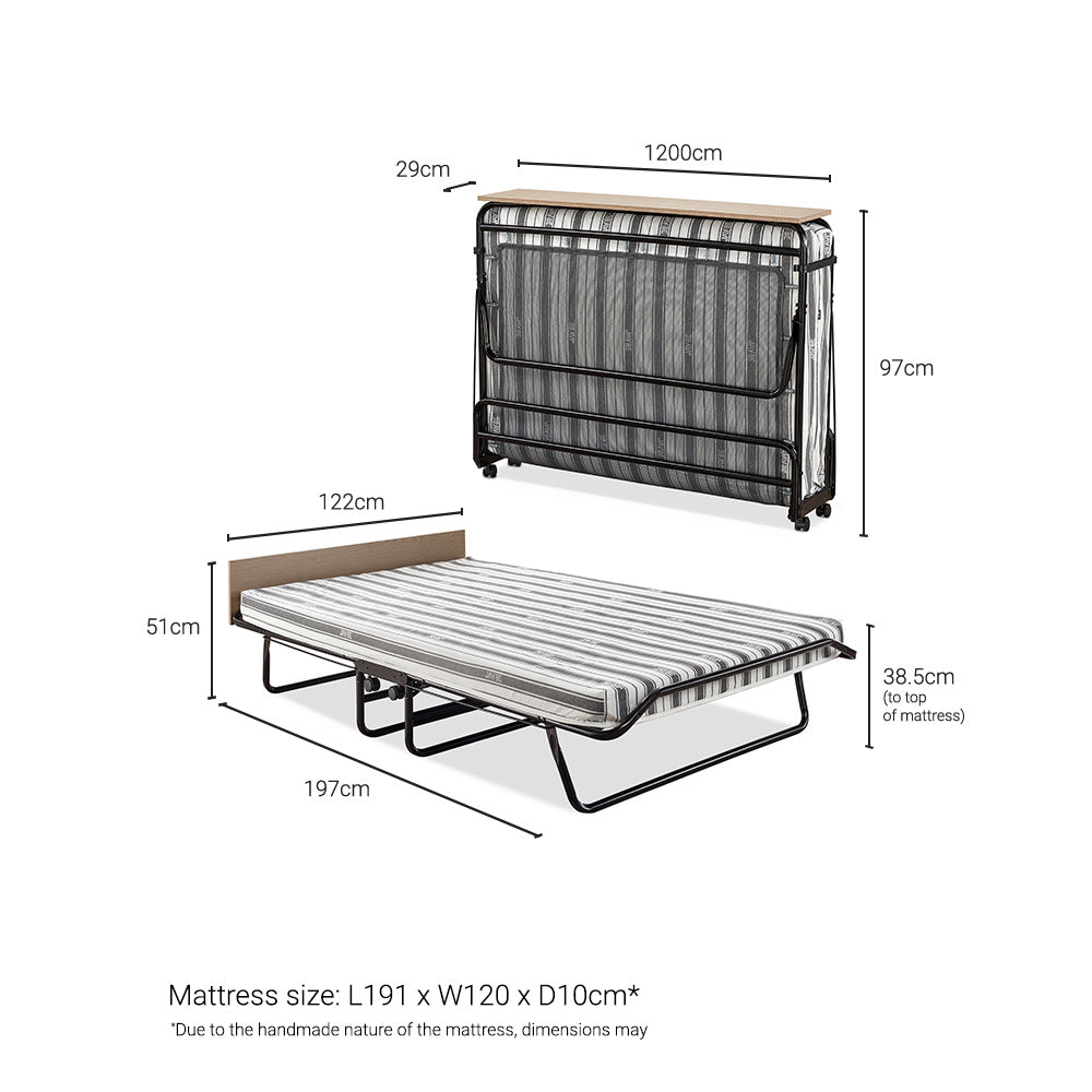 Jay-Be Supreme Folding Bed with Comfort Stripe Mattress Small Double