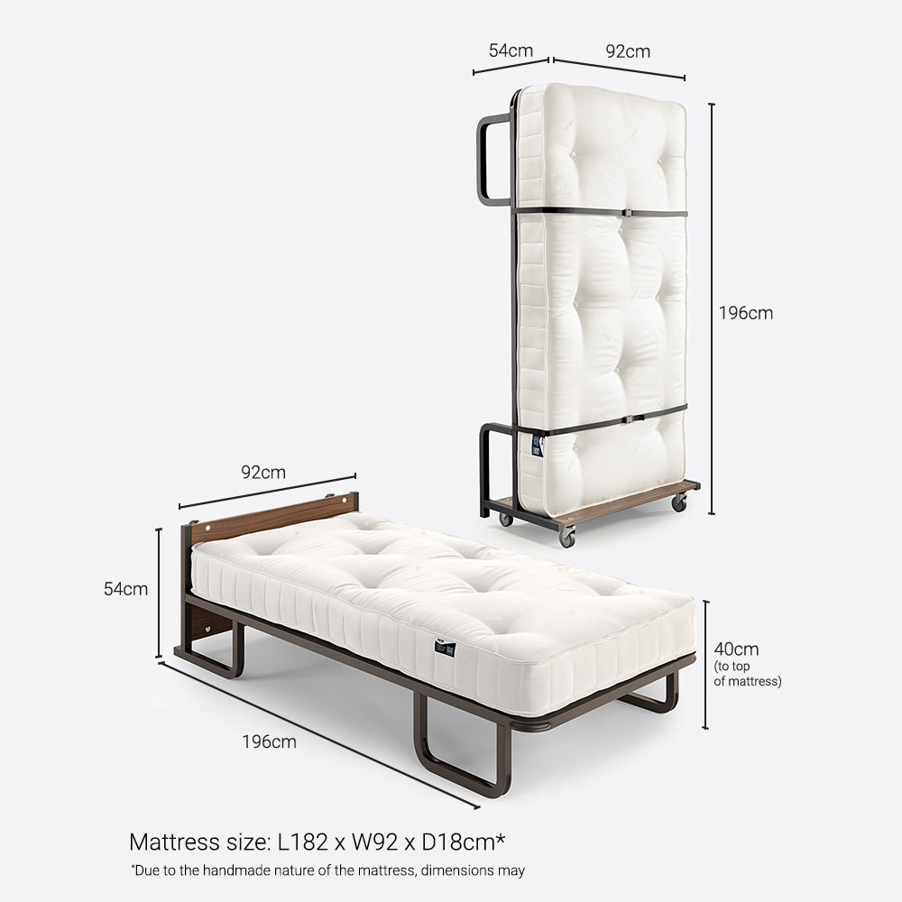 Jay-Be Contract Upright Bed with Deep Pocket Sprung Mattress