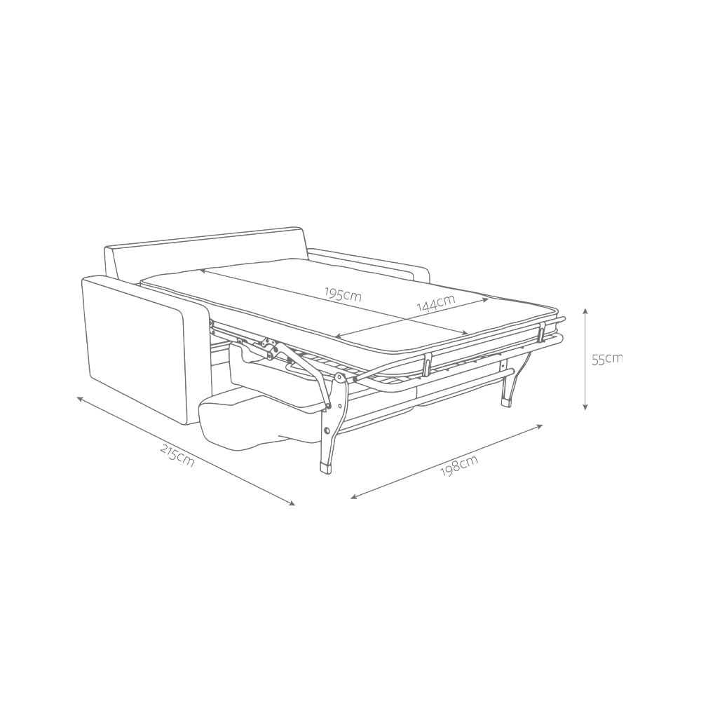 Jay-Be Linea Three Seater with Deep e-Sprung™ Mattress