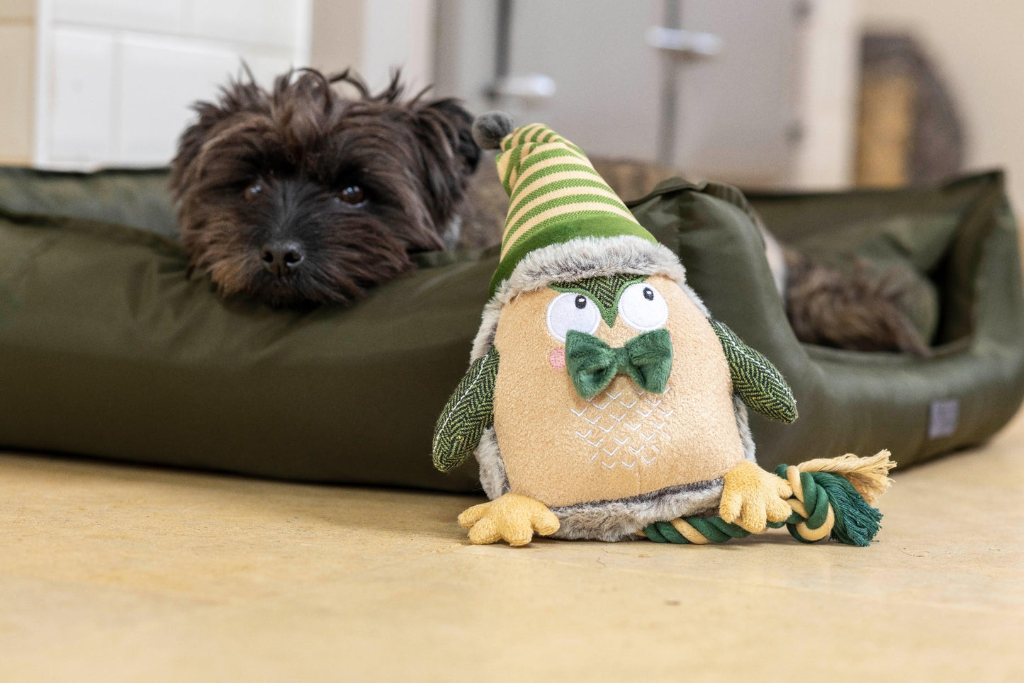 Winter Forest Owl Dog Toy
