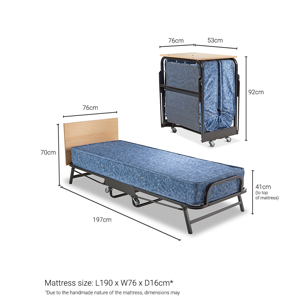 Jay-Be Crown Windermere Folding Bed with Waterproof Deep Sprung Mattress
