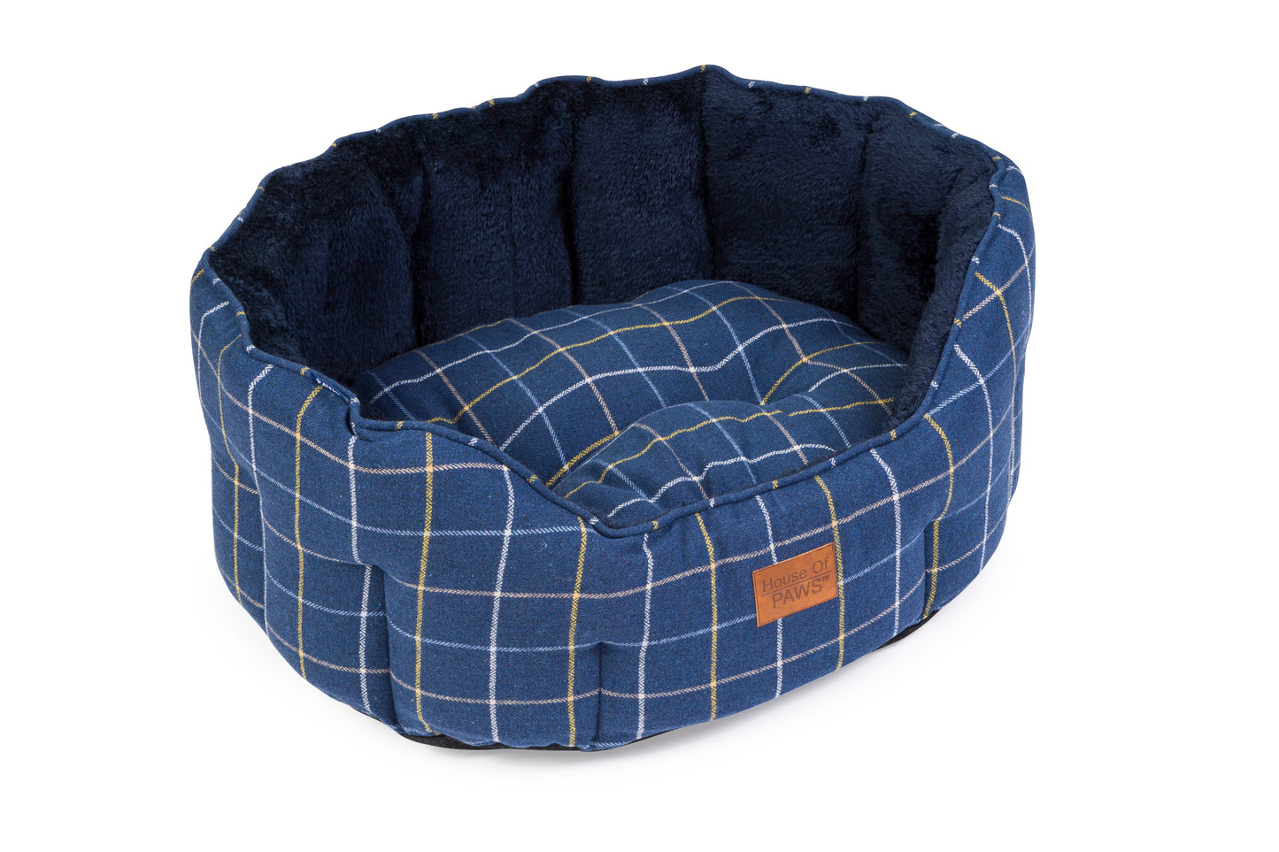 Navy tweed Oval