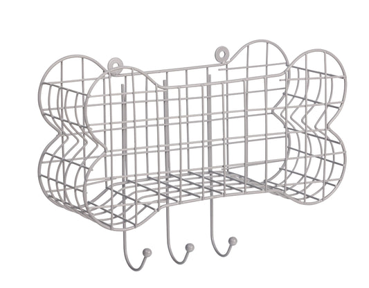 Dog Bone Wire Storage Shelf - Grey