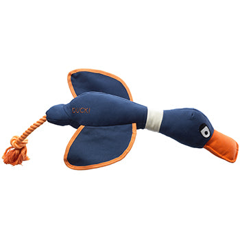 Duck! Canvas Thrower Dog Toy Navy