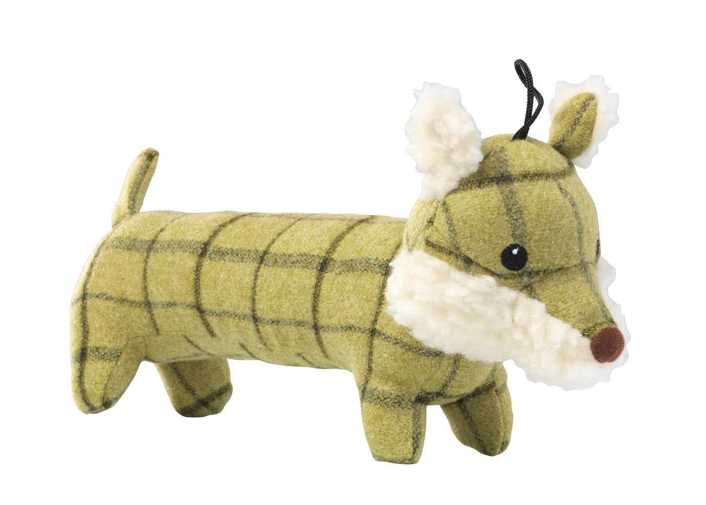 Green Tweed Long Dog Toy