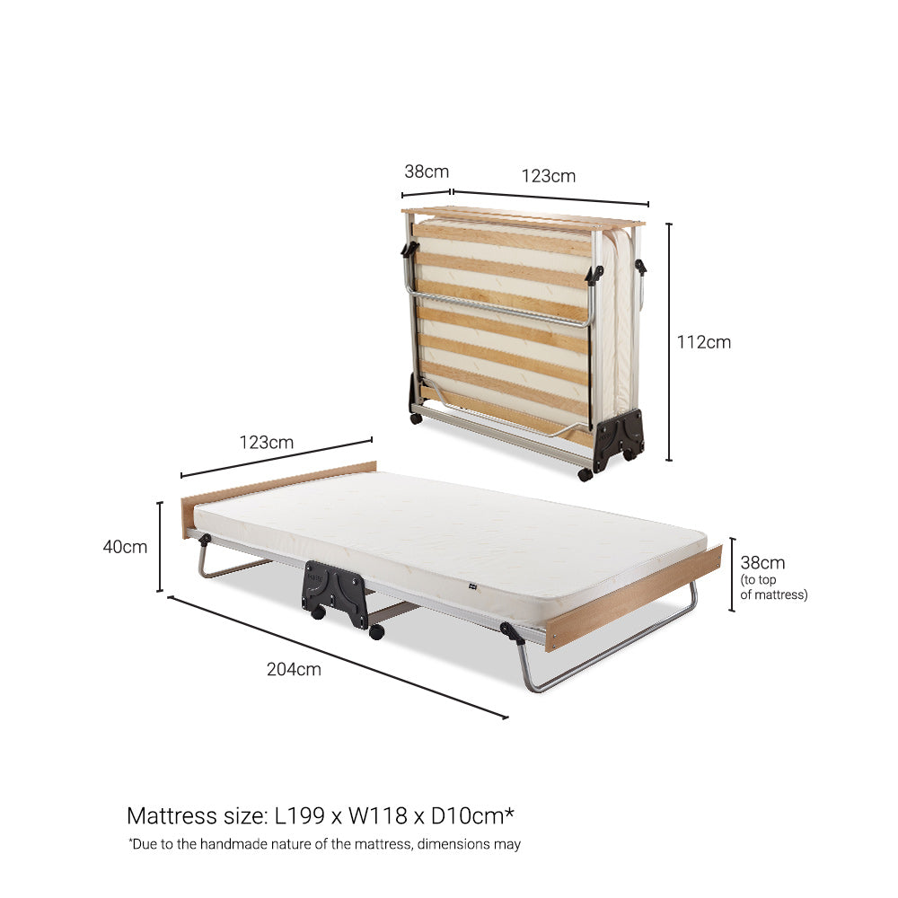 Jay-Be J-Bed® Folding Bed with Performance Comfort White Mattress Small Double