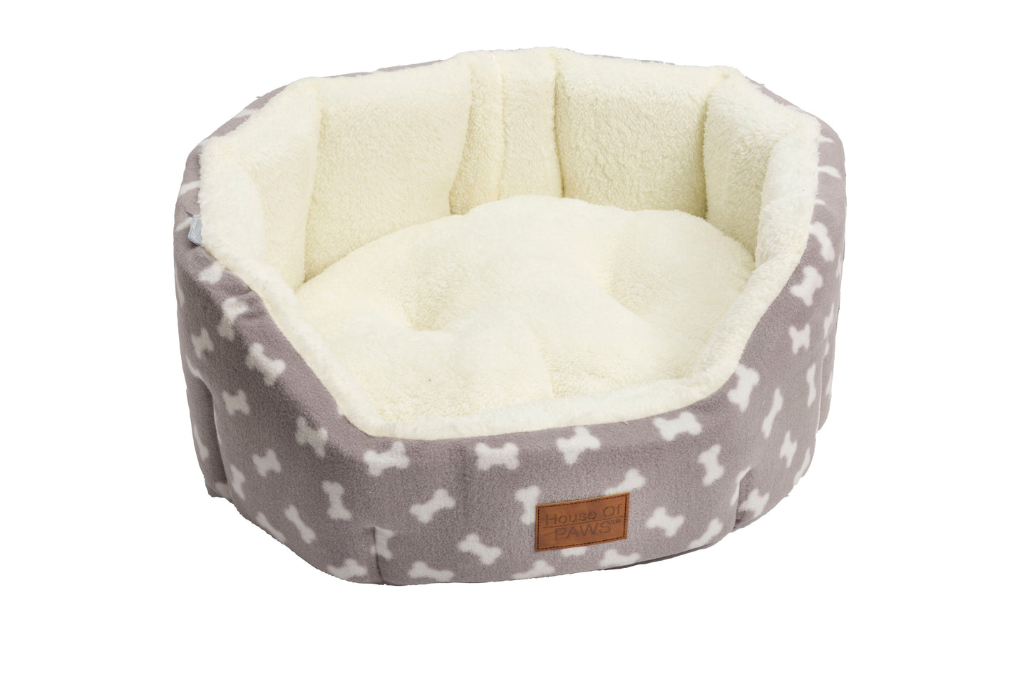 Puppy Grey Fleece Oval Snuggle