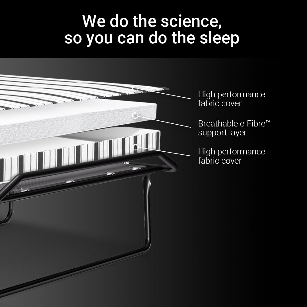 Jay-Be Supreme Folding Bed with Comfort Stripe Mattress Small Double