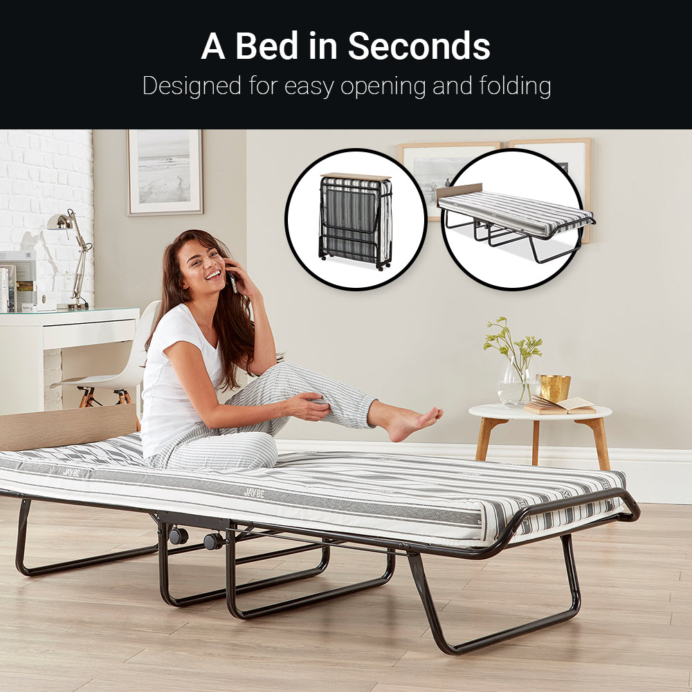 Jay-Be Supreme Folding Bed with Comfort Stripe Mattress