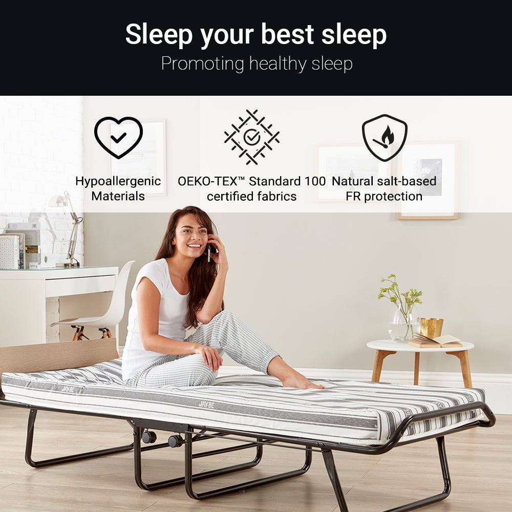 Jay-Be Supreme Folding Bed with Comfort Stripe Mattress