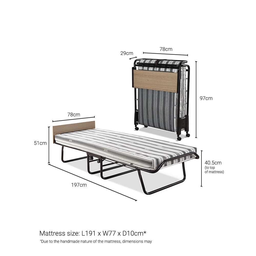 Jay-Be Supreme Folding Bed with Comfort Stripe Mattress