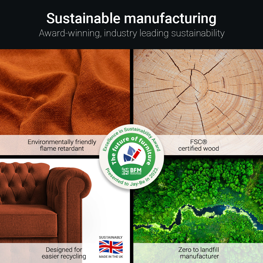 Jay-Be Chesterfield Three Seater with Deep e-Sprung™ Mattress