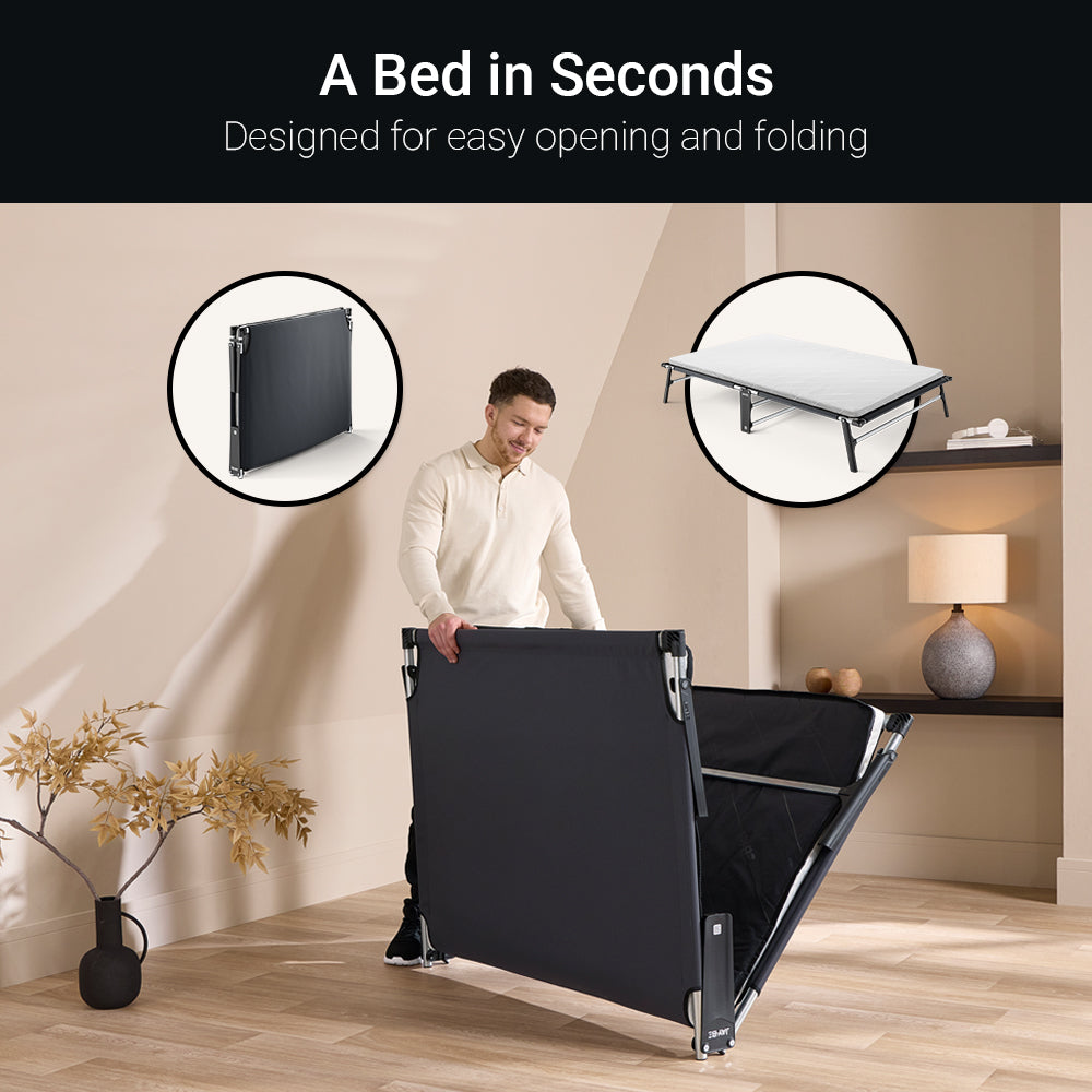 Jay-Be CE120 Compact Folding Bed with Comfort White Mattress