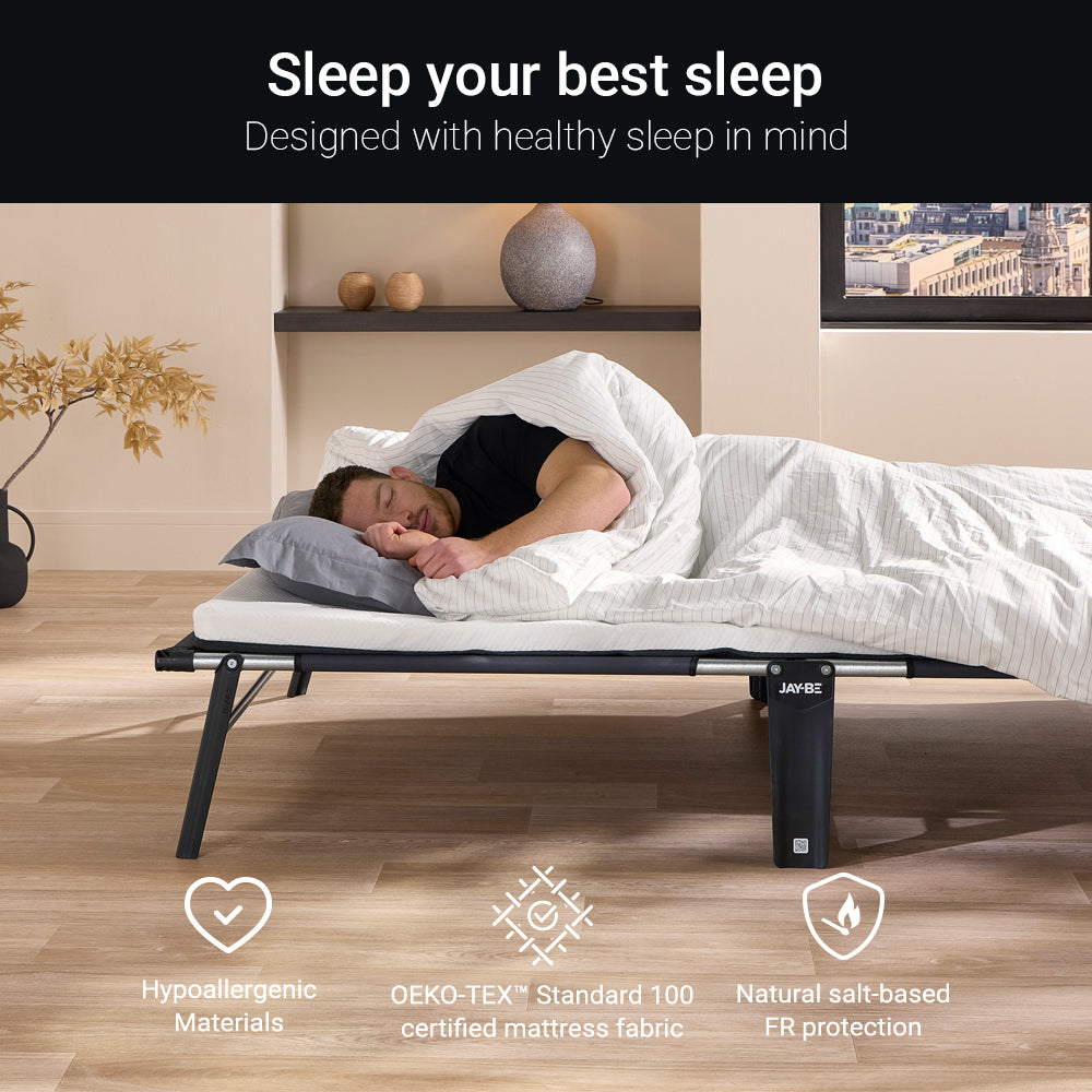 Jay-Be CE120 Compact Folding Bed with Comfort White Mattress