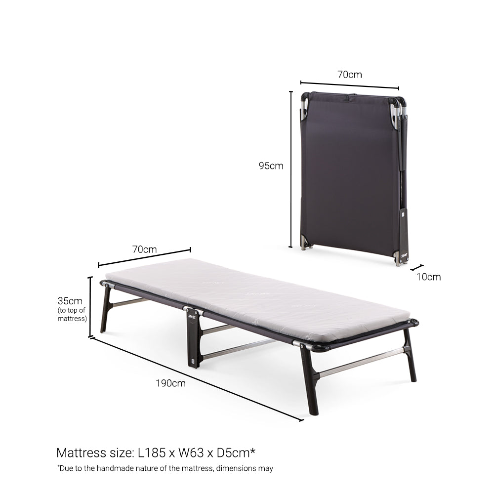Jay-Be CE70 Compact Folding Bed with Comfort White Mattress