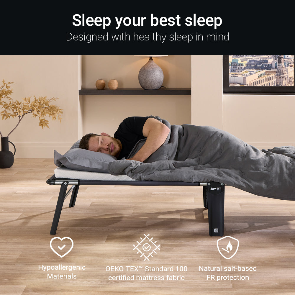 Jay-Be CE70 Compact Folding Bed with Comfort White Mattress
