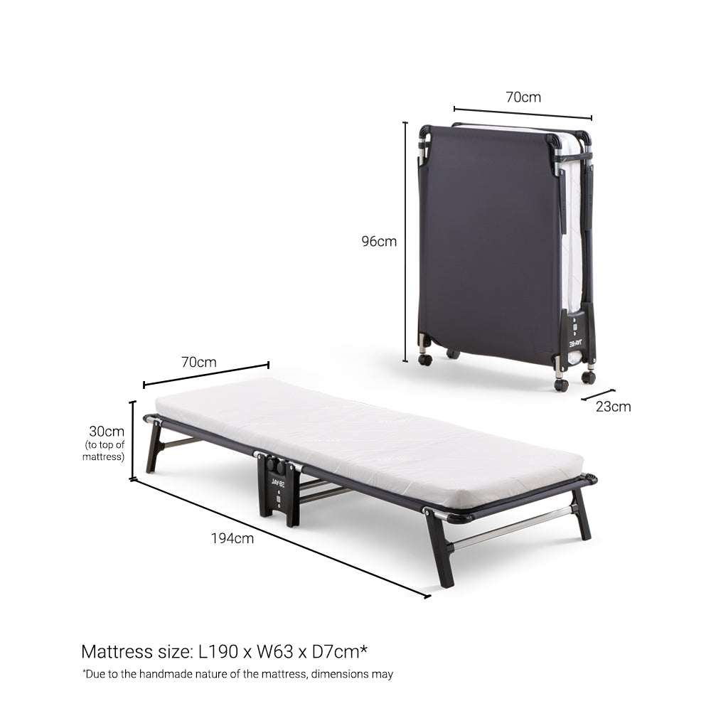 Jay-Be HE70 Hideaway Folding Bed with Comfort White Mattress