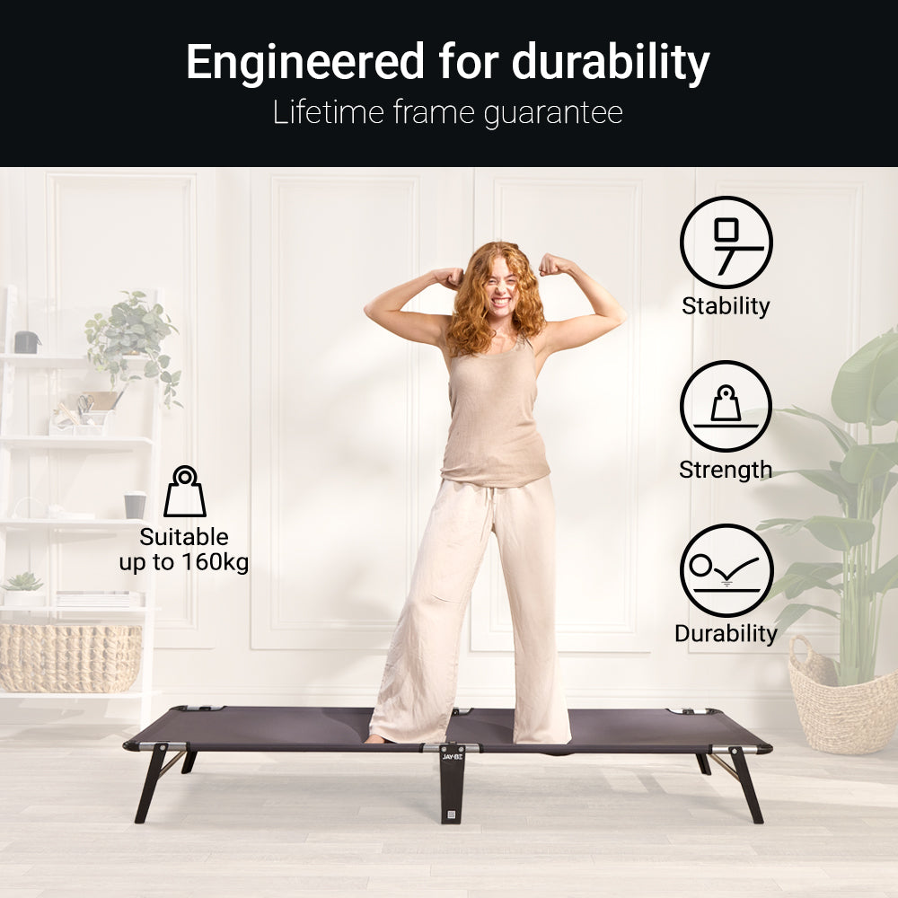Jay-Be ME70 Mobile Folding Bed with Comfort Stripe Mattress