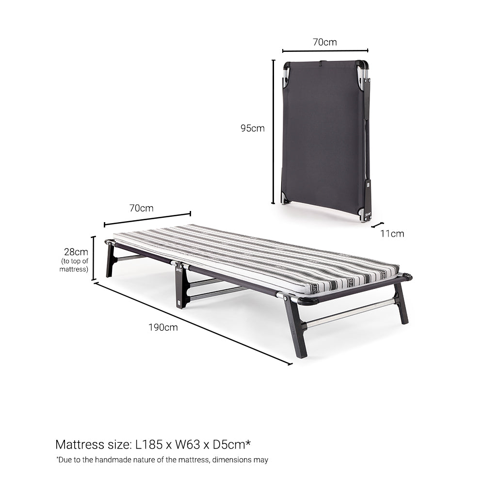 Jay-Be ME70 Mobile Folding Bed with Comfort Stripe Mattress