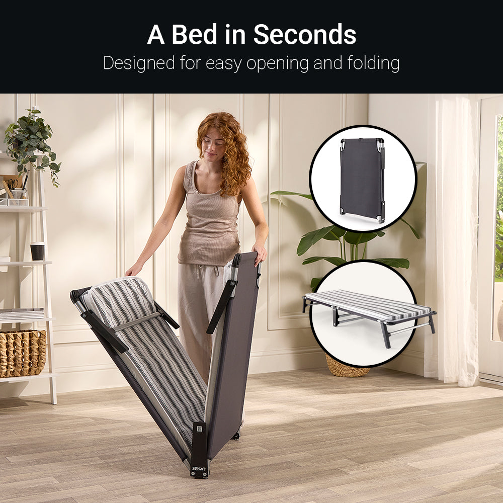 Jay-Be ME70 Mobile Folding Bed with Comfort Stripe Mattress