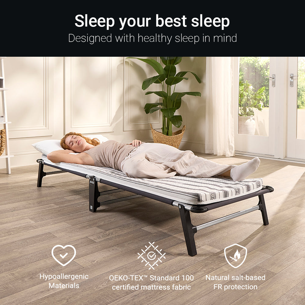 Jay-Be ME70 Mobile Folding Bed with Comfort Stripe Mattress