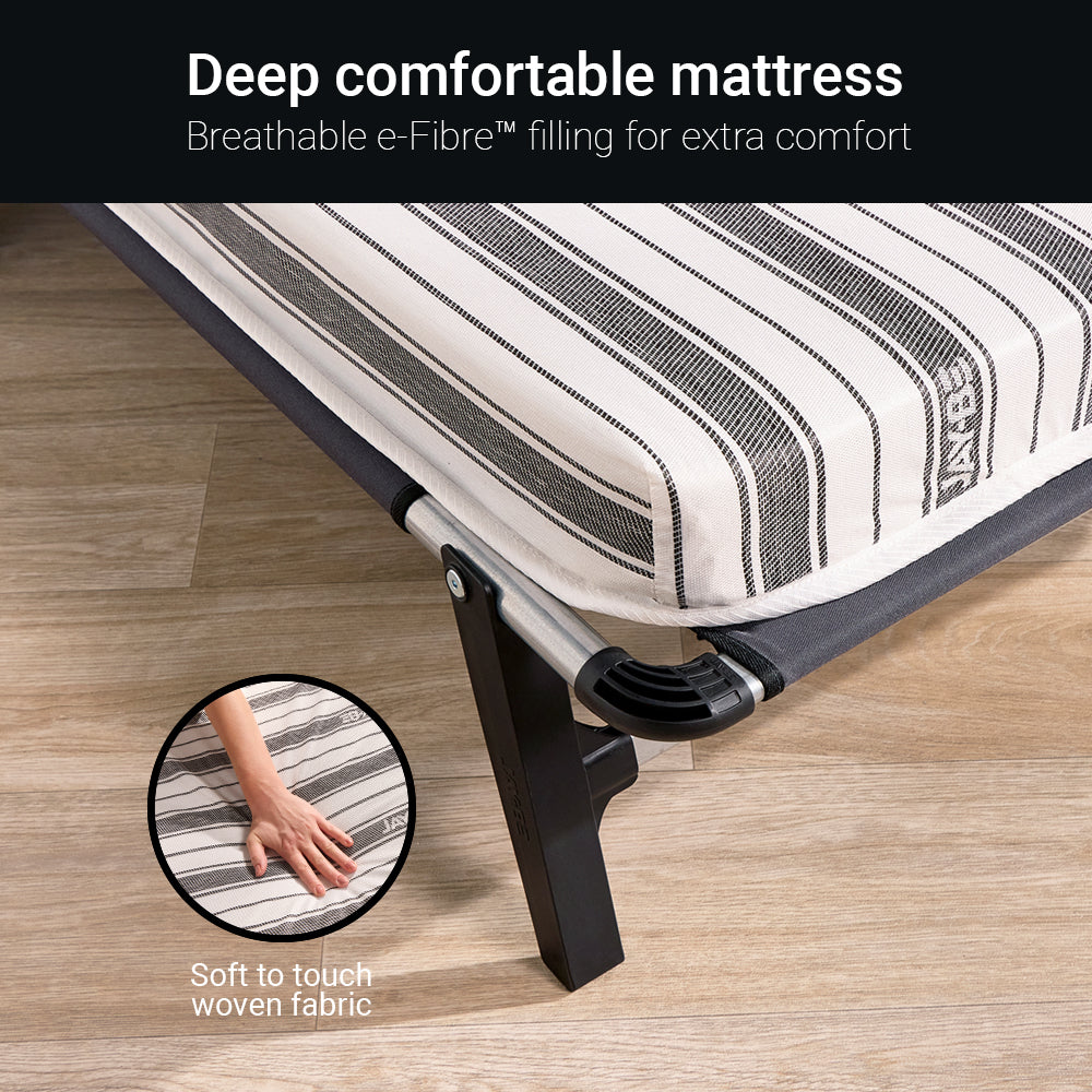 Jay-Be QE80 Quick Folding Bed with Comfort Stripe Mattress