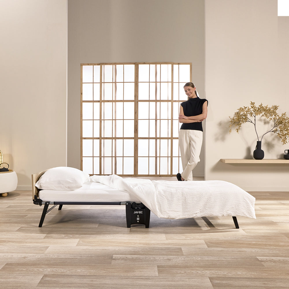 Jay-Be QE80 Quick Folding Bed with Comfort Stripe Mattress