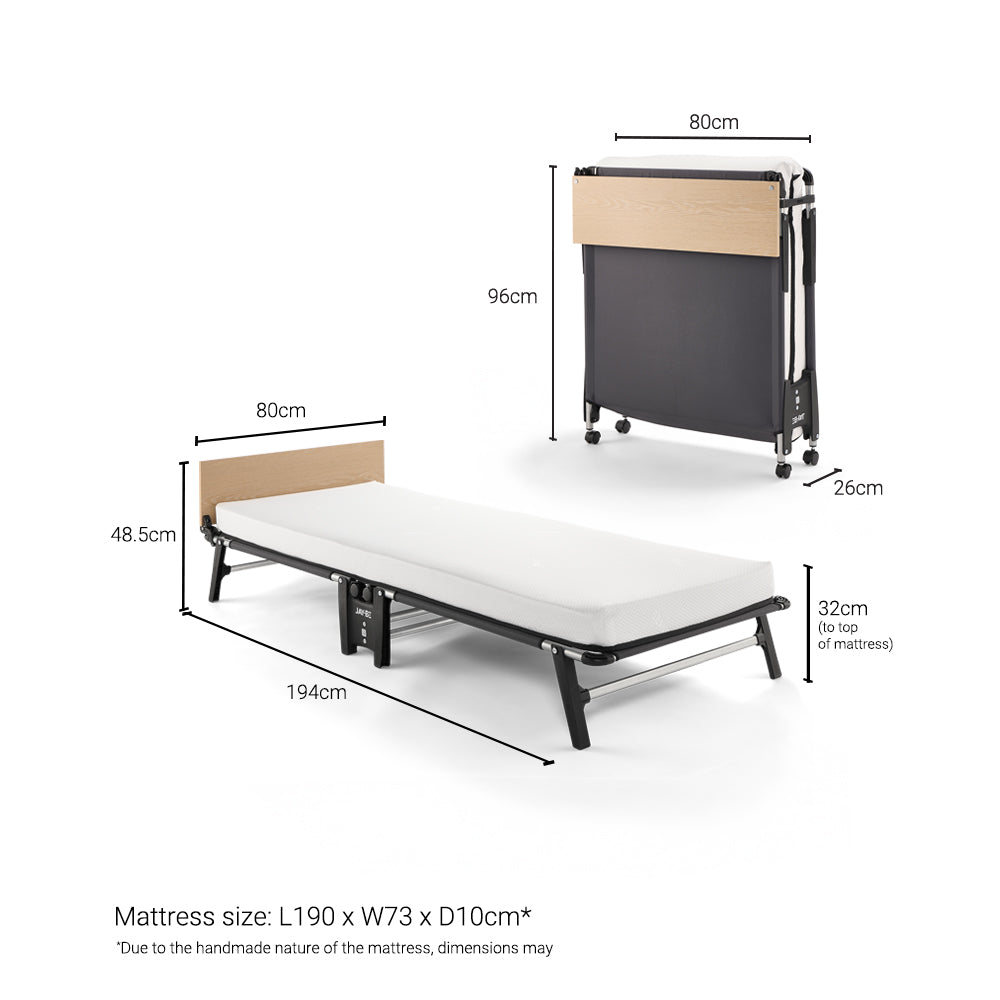 Jay-Be QM80 Quick Folding Bed with Memory Mattress