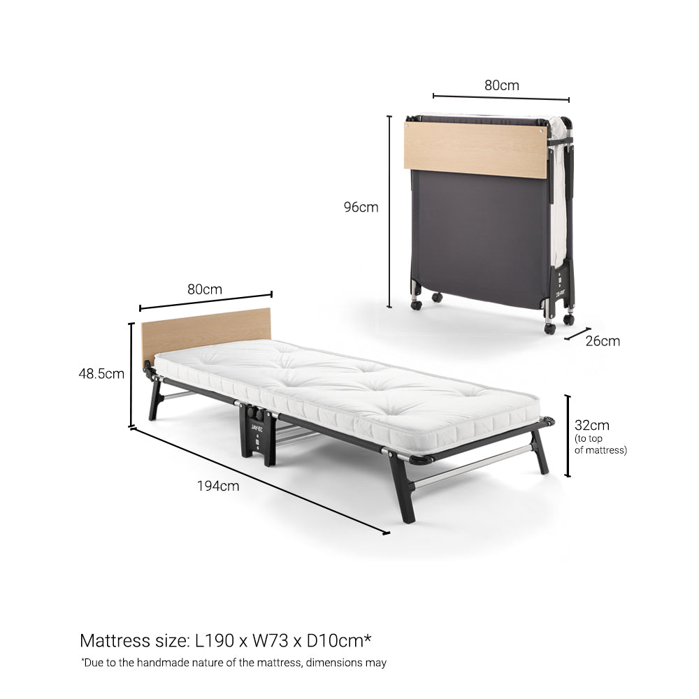 Jay-Be QP80 Quick Folding Bed with Pocket Sprung Mattress