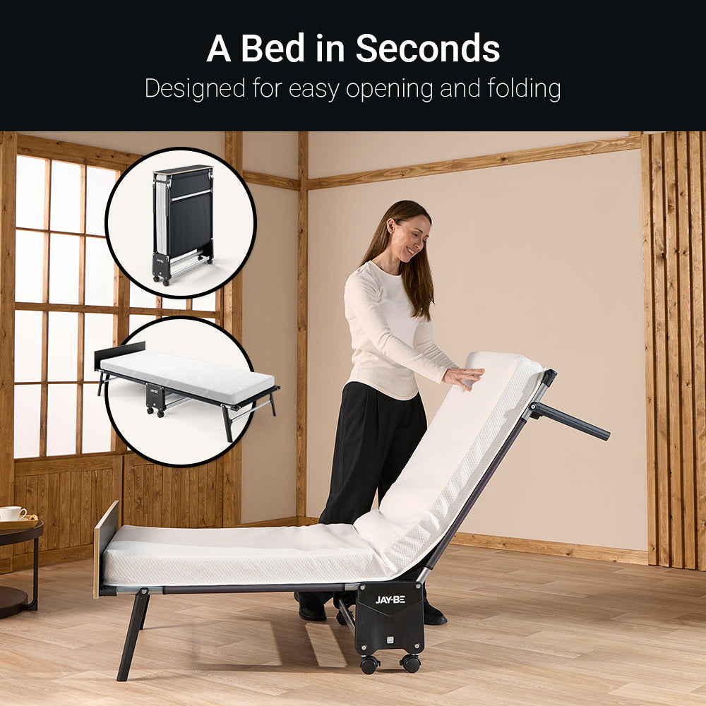 Jay-Be RM80 Rollaway Folding Bed with Memory Mattress