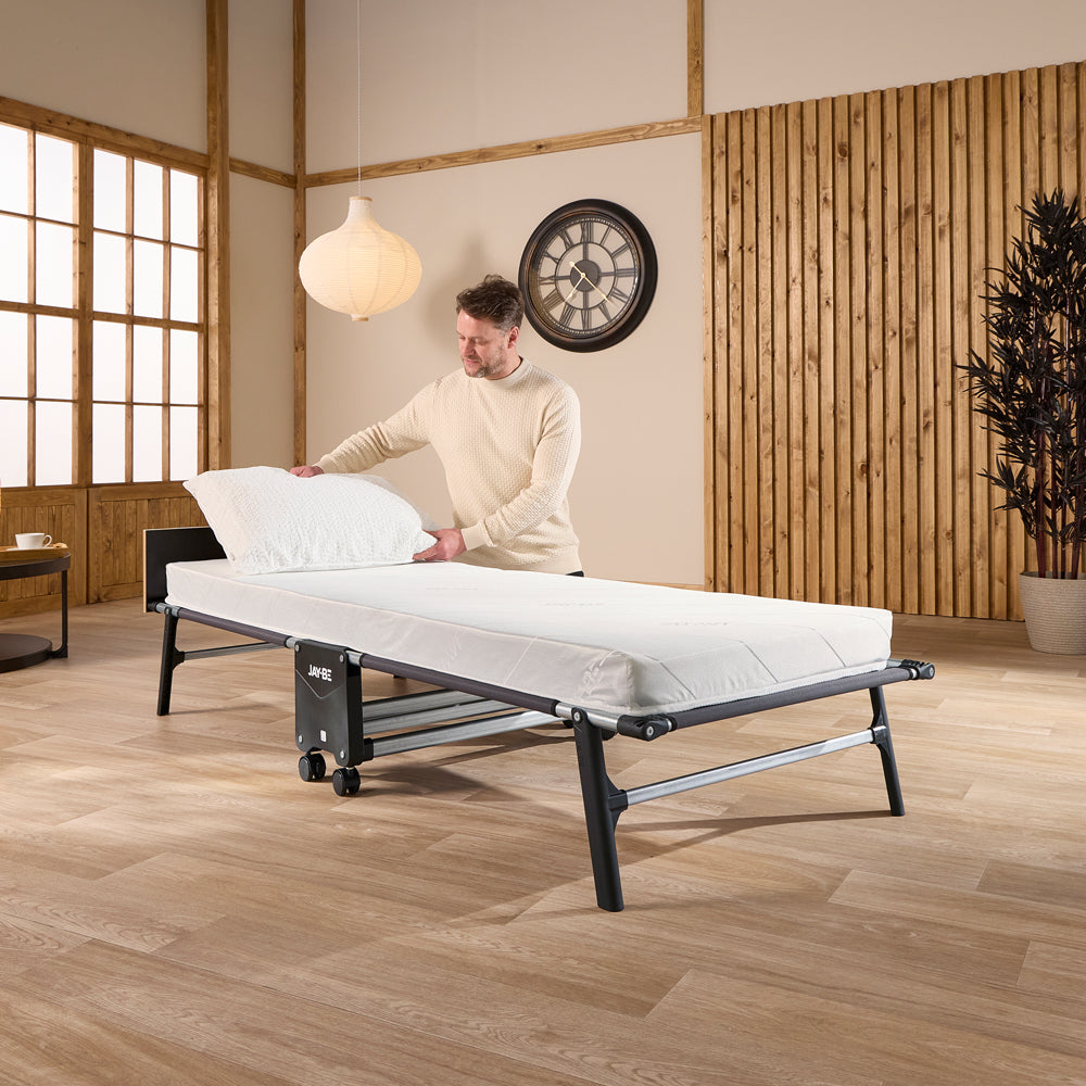 Jay-Be RE80 Rollaway Folding Bed with Comfort White Mattress
