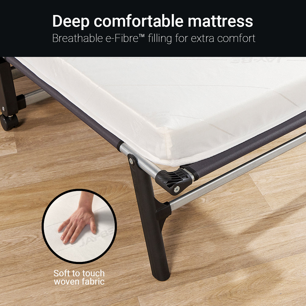 Jay-Be RE80 Rollaway Folding Bed with Comfort White Mattress