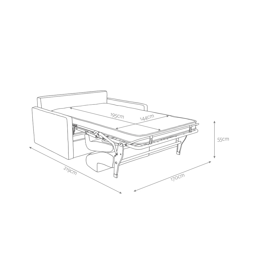 Jay-Be Slim Three Seater with Deep e-Sprung™ Mattress