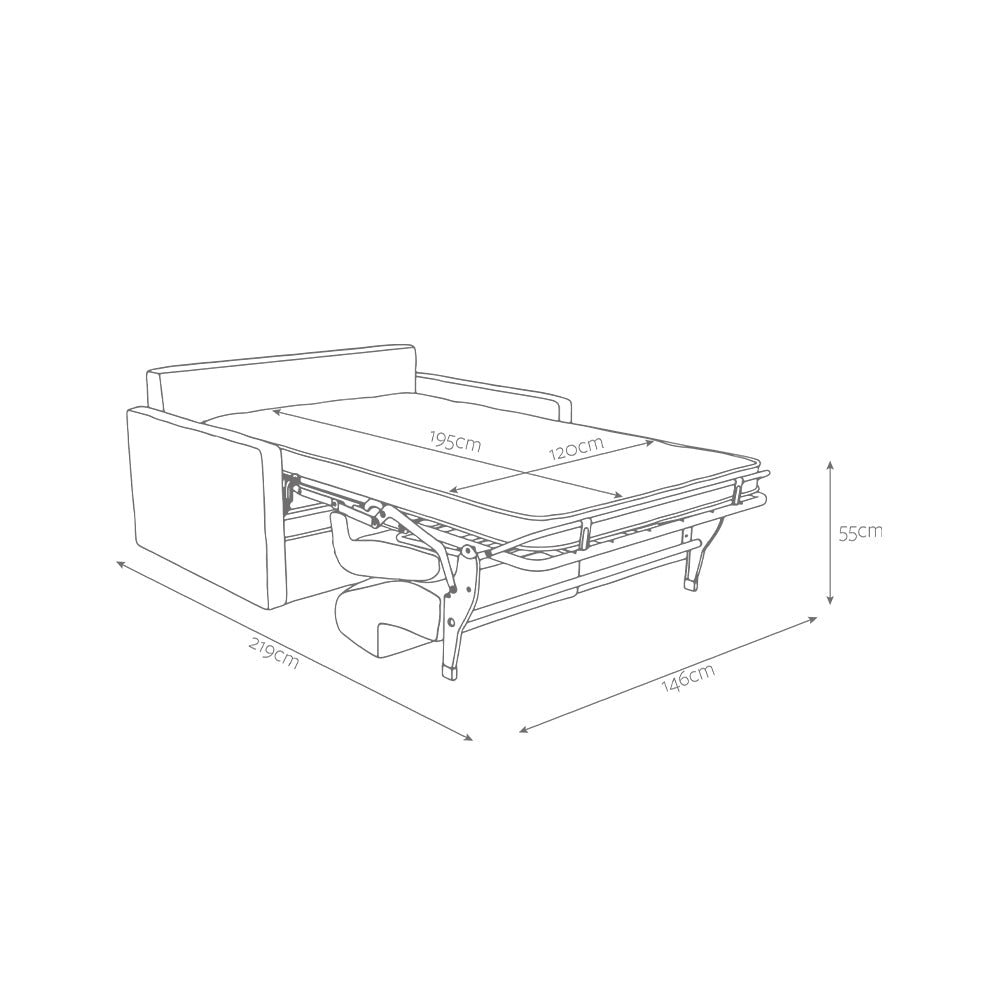 Jay-Be Slim Two Seater with Deep e-Sprung™ Mattress